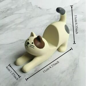 Cat Cellphone Phone Holder Stretching Calico Cat New